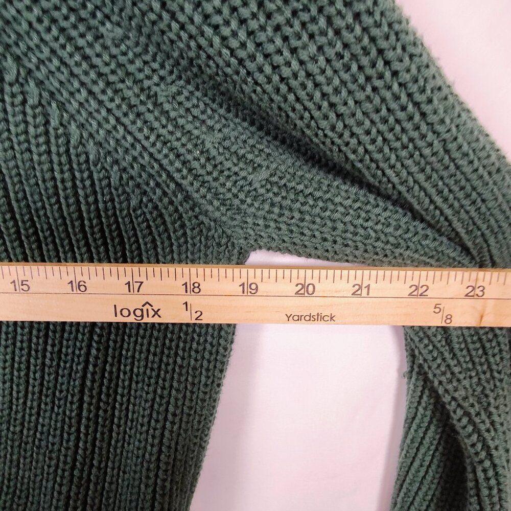 Loft Women's Large‎ Green Ribbed Collared Sweater - Picture 10 of 10